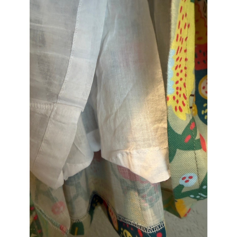 Fiorella Girls Whimsical Illustrative Print Cotton Tie Strap Sundress Size 6-7Y - Picture 8 of 10